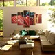 Set Tablouri Multicanvas 5 piese Colectia Ziua Indragostitilor, Dragobete, Valentine's Day, Turta dulce, Decoratiuni Moderne pentru Casa, 70 x 125 cm