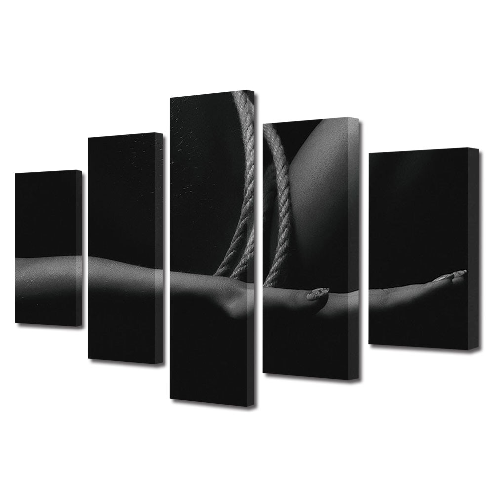 Set Tablouri Multicanvas 5 piese Colectia Ziua Indragostitilor, Dragobete, Valentine's Day, Minte jucausa, Decoratiuni Moderne pentru Casa, 120 x 225 cm