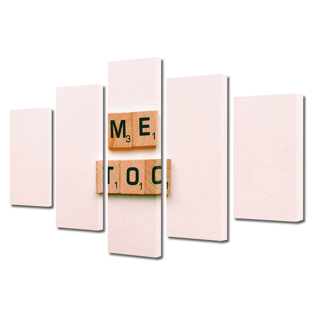 Set Tablouri Multicanvas 5 piese Colectia Ziua Indragostitilor, Dragobete, Valentine's Day, Sentiment reciproc, Decoratiuni Moderne pentru Casa, 120 x 225 cm