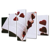 set tablouri multicanvas 5 piese colectia ziua indragostitilor dragobete valentines day inimi puse in carte decoratiuni moderne pentru casa 60 x 100 cm imagen 38_0_
0