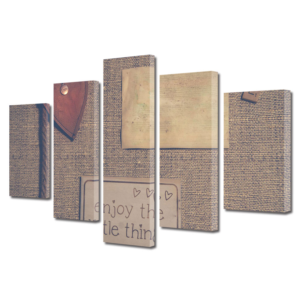 Set Tablouri Multicanvas 5 piese Colectia Ziua Indragostitilor, Dragobete, Valentine's Day, Mesaj pentru partenere, Decoratiuni Moderne pentru Casa, 120 x 225 cm