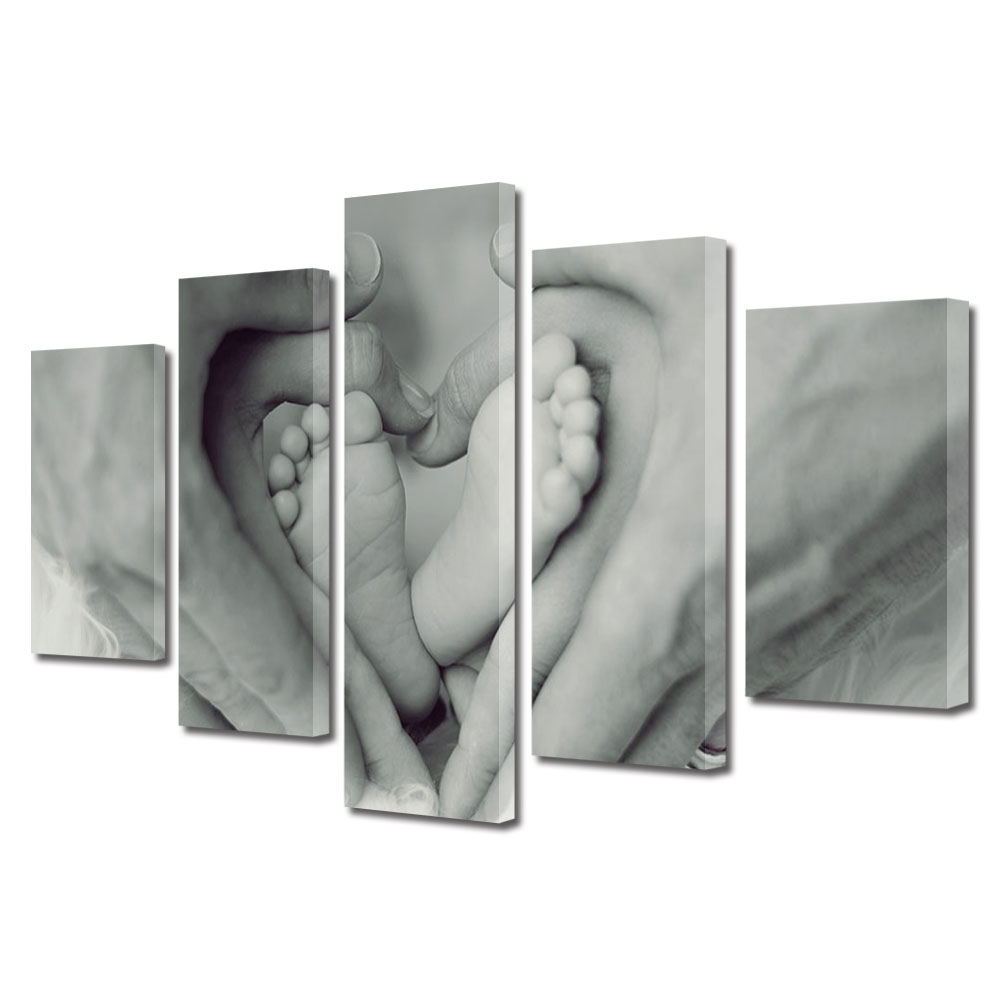 Set Tablouri Multicanvas 5 piese Colectia Ziua Indragostitilor, Dragobete, Valentine's Day, Miracolul relatiei, Decoratiuni Moderne pentru Casa, 120 x 225 cm