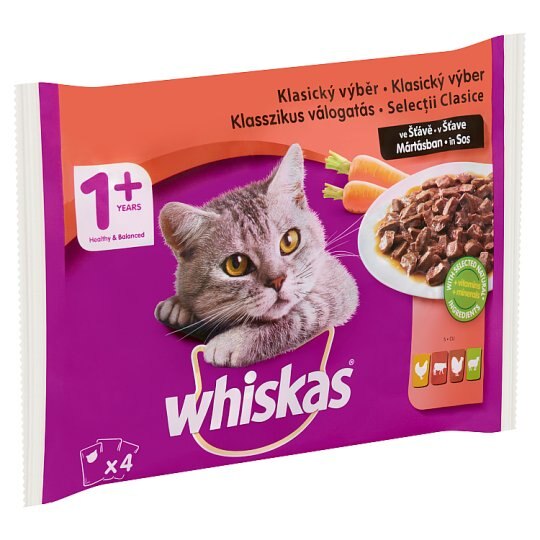 Hrana Pentru Pisici Whiskas Selectii Clasice Plic 4 X 100 g