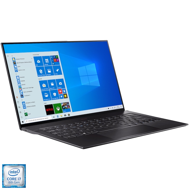 Laptop ultraportabil Acer Swift 7 SF714-52T cu procesor Intel® Core™ i7-8500Y pana la 4.20 GHz Amber Lake Y, 14", Full HD, Touch, 16GB, 512GB SSD, Intel HD Graphics 615, Windows 10 Pro, Starfield Black