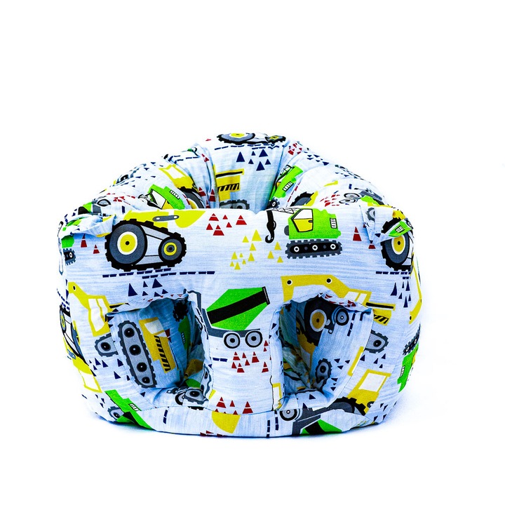 Fotoliu sezut Bebe cu cand excavatoare , XL, Material textil,