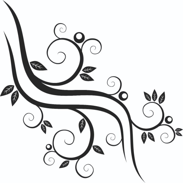 Sticker decorativ de perete abstract floral 90 x 90