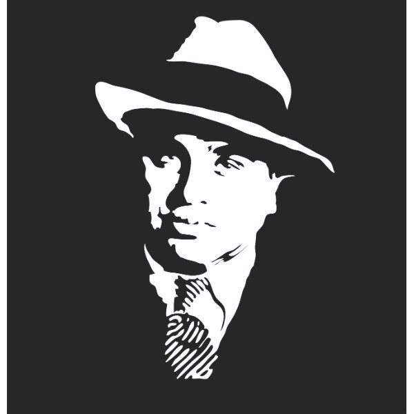 Sticker decorativ de perete Al Capone 90 x 90 cm