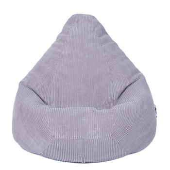 Fotoliu puf Topcho Big Pear, Poliestiren, 120x100 cm, Gri Fotoliu puf Topcho Big Pear, Poliestiren, 120x100 cm, Gri