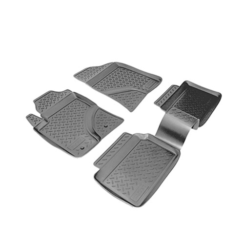 Set covorase auto cauciuc VagAuto pentru Toyota Avensis (T25) (2003-2009) - 5 bucati, negru