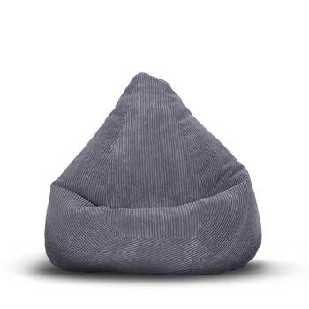 Fotoliu puf Topcho Big Pear, Poliestiren, 120x100 cm, Gri inchis Fotoliu puf Topcho Big Pear, Poliestiren, 120x100 cm, Gri inchis