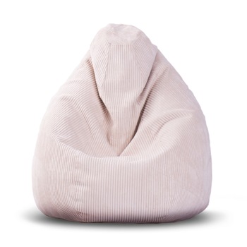 Fotoliu puf Topcho Big Pear, Poliestiren, 120x100 cm, Alb murdar Fotoliu puf Topcho Big Pear, Poliestiren, 120x100 cm, Alb murdar