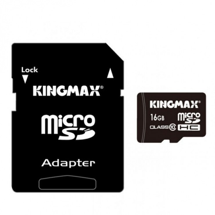 MicroSD KINGMAX SDHC 16GB (Class 10) PRO + adaptor SD