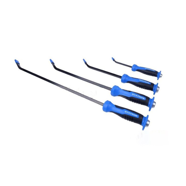 Set leviere cu maner cauciucat, QUATROS 4 piese