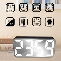 ceas digital cu afisaj led bitec display oglinda  alarma imagen 31_0_
0