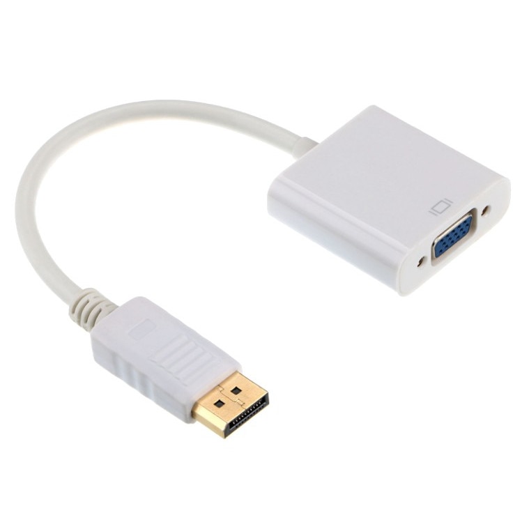 Cablu adaptor DisplayPort la VGA Gembird, alb, blister 