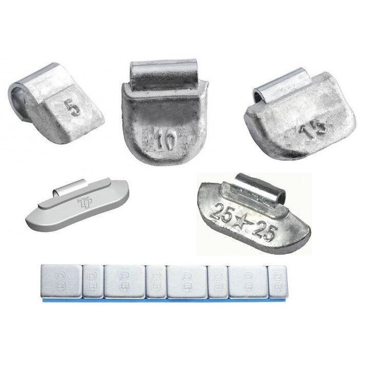 Set 500 bucati contragreutati standard pentru echilibrat jante de tabla de la 5 G la 25 G + Bonus 25 benzi de contragreutati adezive