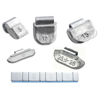 Set 500 bucati contragreutati standard pentru echilibrat jante de tabla de la 5 G la 25 G + Bonus 25 benzi de contragreutati adezive Set 500 bucati contragreutati standard pentru echilibrat jante de tabla de la 5 G la 25 G + Bonus 25 benzi de contragreutati adezive