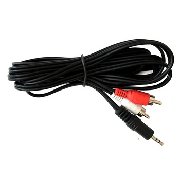 Cablu jack 3,5 stereo tata - 2 x RCA tata 2,5m Cablu jack 3,5 stereo tata - 2 x RCA tata 2,5m