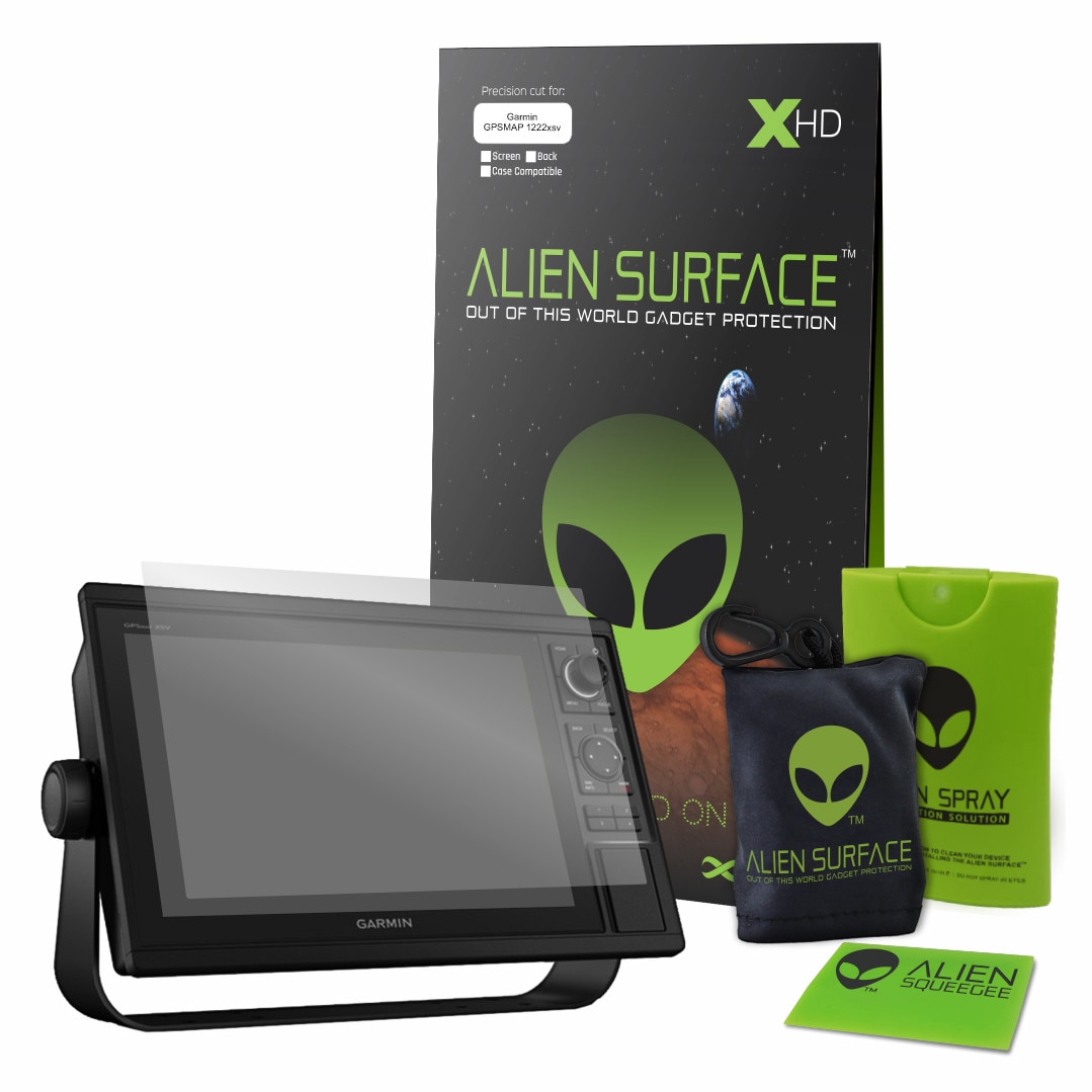 Folie Alien Surface XHD, Garmin GPSMAP 1222xsv, protectie ecran + Alien Fiber cadou