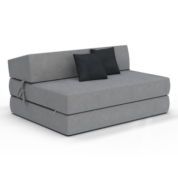 Saltea pliabila pentru copii/adolescenti tip canapea Spij zdrowo Alex, Gri deschis/Grafit Saltea pliabila pentru copii/adolescenti tip canapea Spij zdrowo Alex, Gri deschis/Grafit