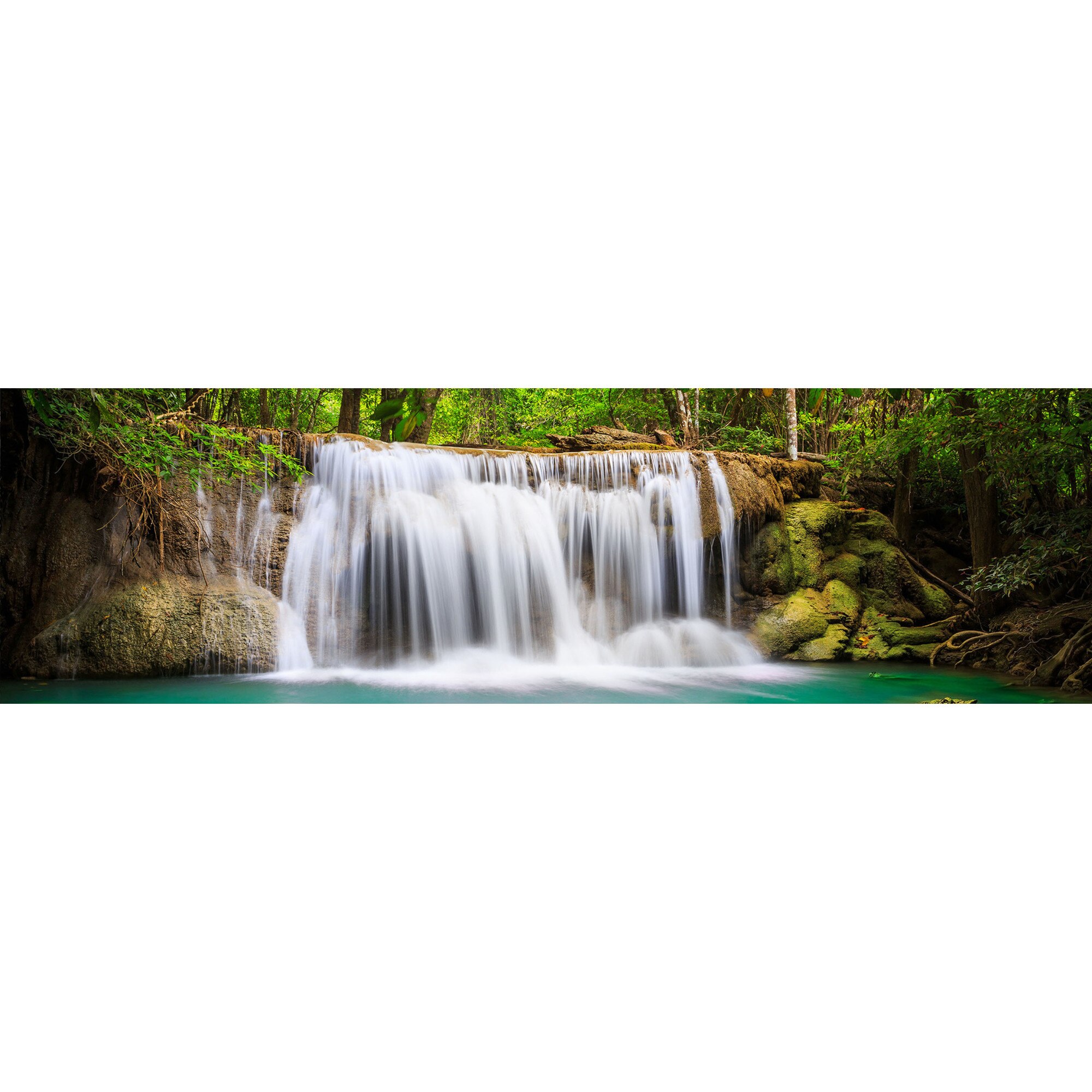 Set 3 piese panou decorativ din sticla securizata pentru bucatarie, protectie aragaz, antistropire, sticla securizata 6mm, Print UV, OCTOPUS, imprimata Multicolor, 2250mmx650mm oct007-225x65