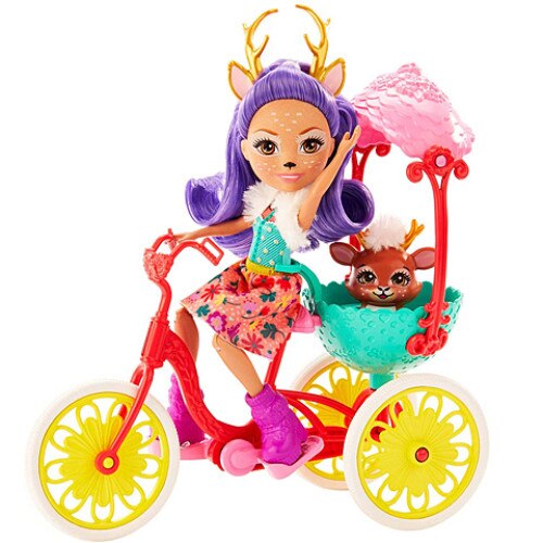 Set de joaca Danessa Deer EnchanTimals - Tricicleta cu doua locuri