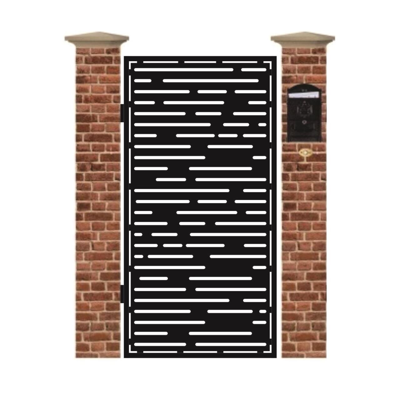 Poarta pietonala din tabla debitata cu plasma LINEA 1940 x 990 mm