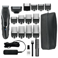 Aparat de tuns pentru tot corpul Wahl Aqua-Groom 09899-016, Waterproof, alimentare acumulator, 0.6-25 mm, 11 piepteni de ghidare, autonomie 180 minute, negru