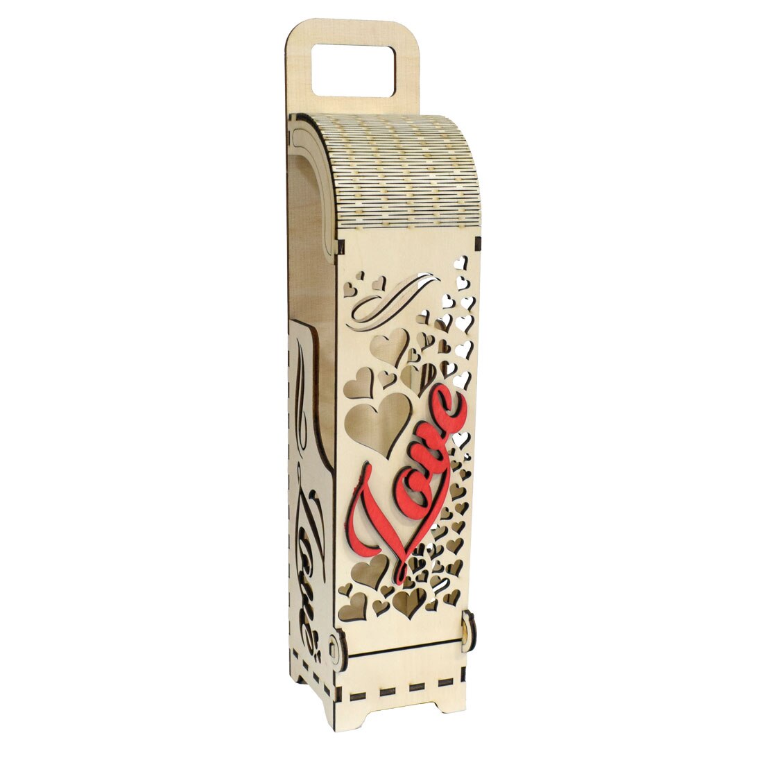 Suport Personalizat pentru Vin din Lemn - Gravat - 