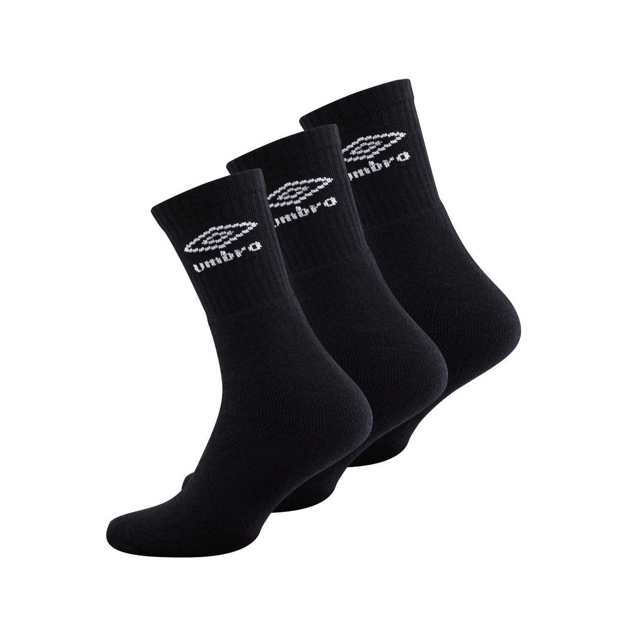 Set 3 perechi sosete sport Umbro barbati, negru, marimea 39-42