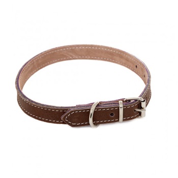 Zgarda din piele 2.5/55 cm, Maro Zgarda din piele 2.5/55 cm, Maro