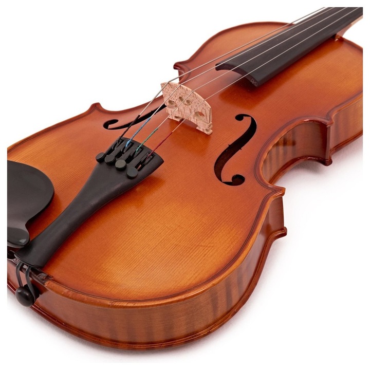 Vioara clasica din lemn IdeallStore®, marime 1/2, maro, toc inclus