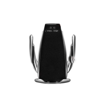 Suport telefon auto fara fir + incarcator fara fir cu senzor inteligent IR, incarcare rapida de 10W, compatibil pentru iPhone Xs Max / XR / X / 8 / 8Plus, Samsung S10/S10+/S9 / S8 / Note 5/7/8/9/10/10+/ Huawei, LG, Xiaomi, Nokia, Sony Suport telefon auto fara fir + incarcator fara fir cu senzor inteligent IR, incarcare rapida de 10W, compatibil pentru iPhone Xs Max / XR / X / 8 / 8Plus, Samsung S10/S10+/S9 / S8 / Note 5/7/8/9/10/10+/ Huawei, LG, Xiaomi, Nokia, Sony