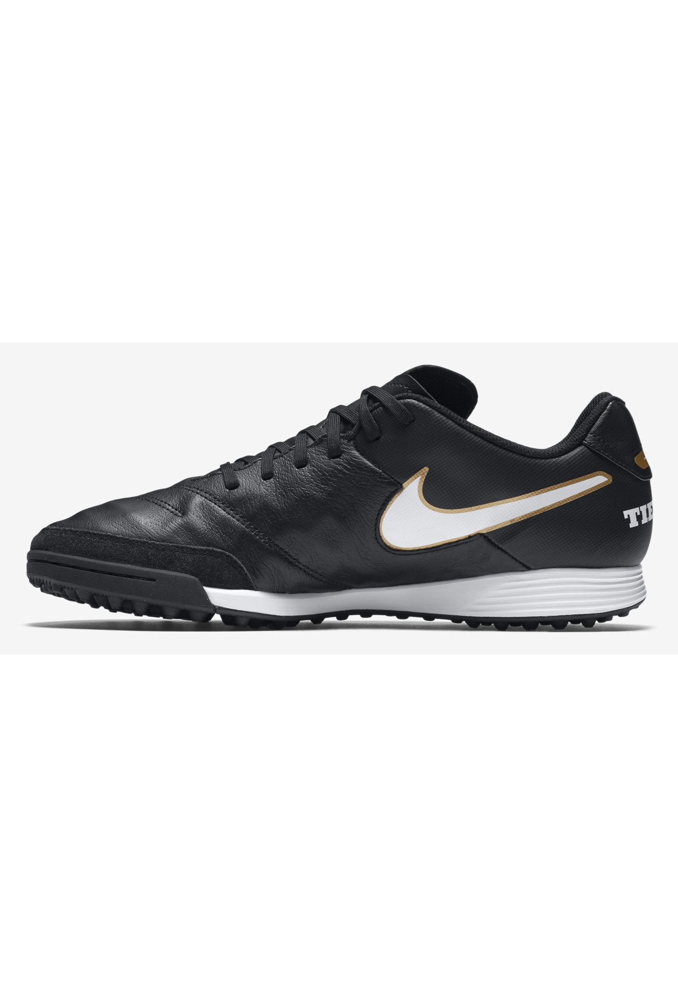 Ghete fotbal Nike Tiempo Genio II Leather TF pentru barbati, Black