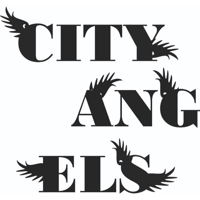 Sticker decorativ de perete city angels- 90x90cm