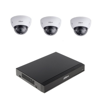 Sistem supraveghere profesional cu 3 camere HDCVI Dahua 8MP 4K zoom motorizat, IR50m,H.265+ Sistem supraveghere profesional cu 3 camere HDCVI Dahua 8MP 4K zoom motorizat, IR50m,H.265+