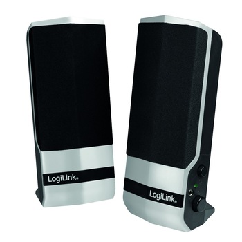 Boxe LogiLink 2.0, RMS 4.8W (2 x 2.4W), negru, argintiu, USB power, SP0026 Boxe LogiLink 2.0, RMS 4.8W (2 x 2.4W), negru, argintiu, USB power, SP0026