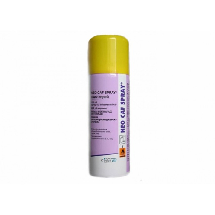 Spray cutanat Intervet pentru uz local, cu actiune bactericida si cicatrizanta, Neo Caf, 200 ml