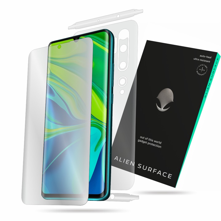 Folie protectie, compatibil cu Xiaomi Mi Note 10 Pro, ecran, spate, laterale, Alien Surface