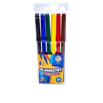 Set merker tip pasla cu rafturi Astra CX 6 culori Set merker tip pasla cu rafturi Astra CX 6 culori