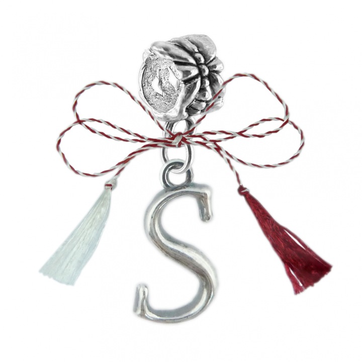Martisor Silver Charm Letter S 9255155 Dras