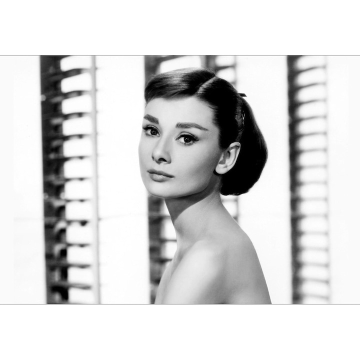 Vászonkép, Fakeret, Dekoráció, Audrey Hepburn, 30x48cm