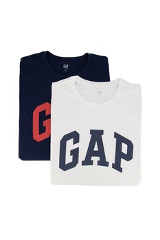 GAP, Set de tricouri cu imprimeu logo - 2 piese, Bleumarin/Alb/Rosu GAP, Set de tricouri cu imprimeu logo - 2 piese, Bleumarin/Alb/Rosu