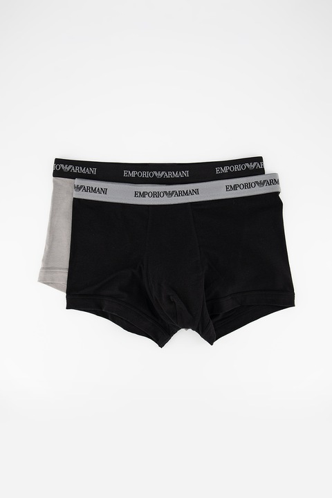 Emporio Armani Underwear, Set de boxeri - 2 perechi, Negru/Gri