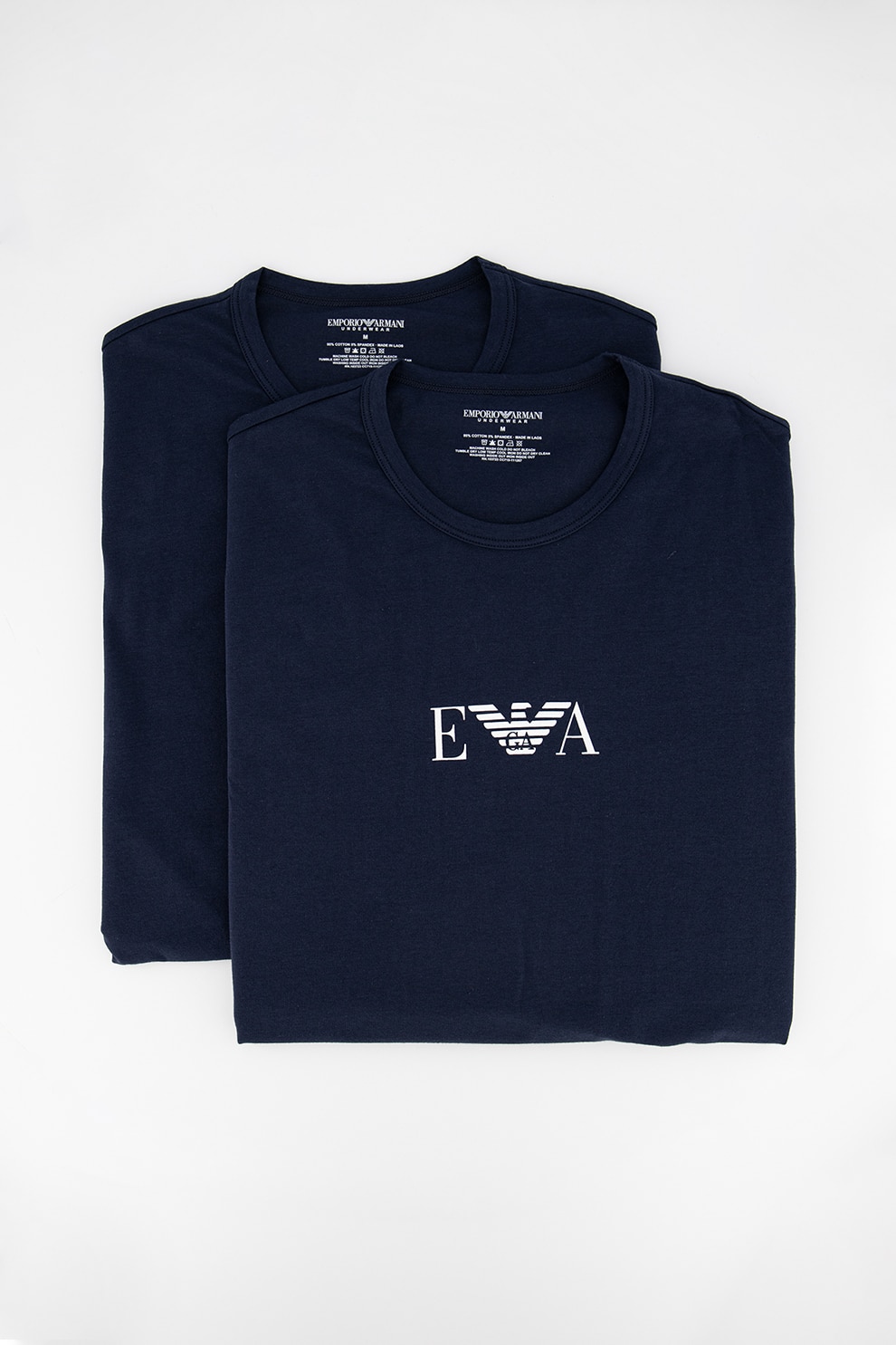 Emporio Armani Underwear, Set de tricouri de casa- 2 piese, Albastru marin, XXL