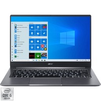 Laptop ultraportabil Acer Swift 3 SF314-57G cu procesor Intel Core i5-1035G1 pana la 3.60 GHz, 14", Full HD, 8GB, 512GB SSD, NVIDIA GeForce MX350 2GB, Windows 10 Home, Steel Gray