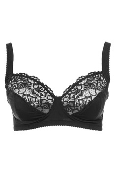 Sutien confortabil cu dantela, microfibra si bumbac, fara burete si fara sarma, Donna 940, Negru Sutien confortabil cu dantela, microfibra si bumbac, fara burete si fara sarma, Donna 940, Negru