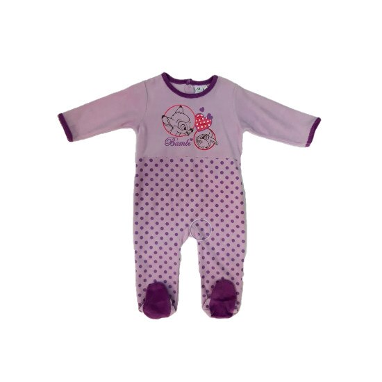 Body bebelus cu maneca lunga, Disney, Bambi, Mov, 81 cm, 18 luni