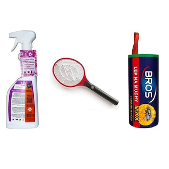 Pachet format din Insecticid rapid Aquasektum, Paleta electrica anti-insecte si Tub cu banda adeziva pentru muste si tantari (5 bucati) Pachet format din Insecticid rapid Aquasektum, Paleta electrica anti-insecte si Tub cu banda adeziva pentru muste si tantari (5 bucati)