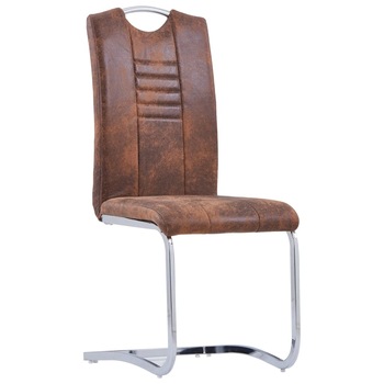 Set 2 scaune bucatarie/dining, vidaXL, Velur, 42 x 52 x 100 cm, Maro Set 2 scaune bucatarie/dining, vidaXL, Velur, 42 x 52 x 100 cm, Maro